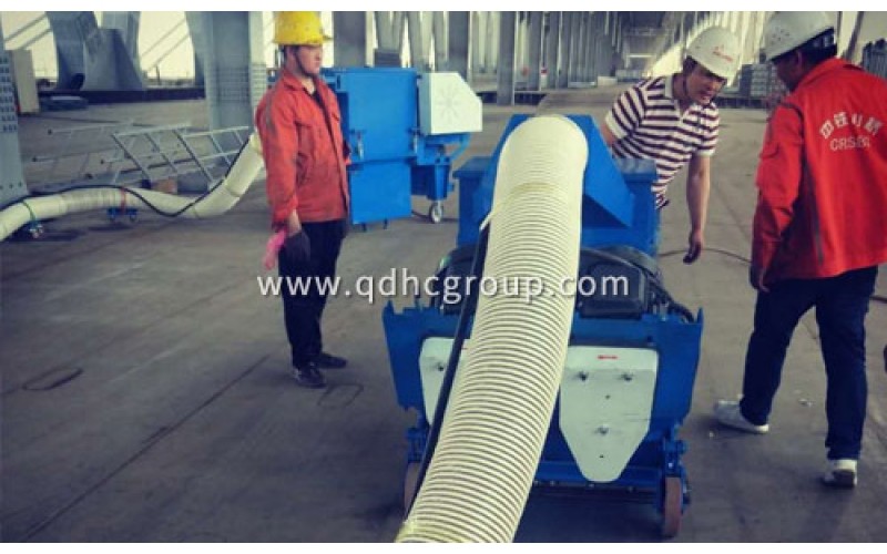 移動式拋丸機在甲板，鋼橋面等地面的清理應用